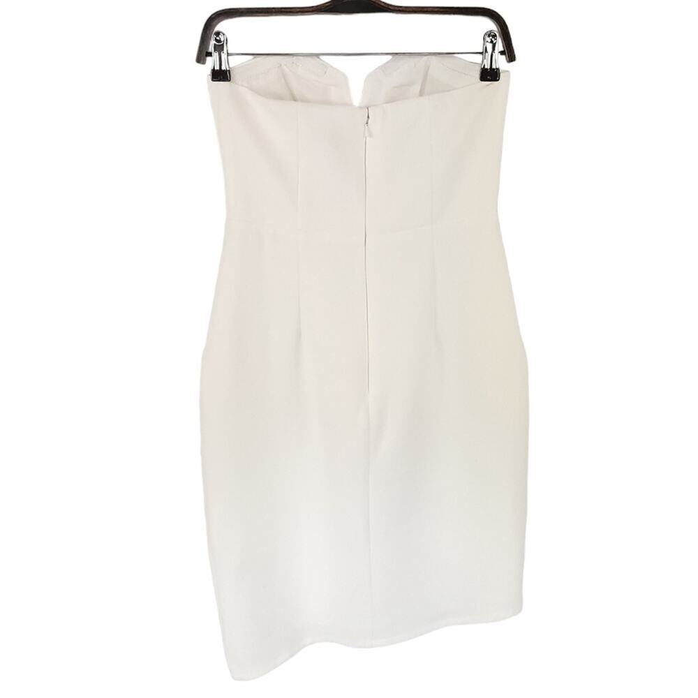 Lumier by Bariano Bodycon Mini Dress White Strapless - Picture 4 of 15
